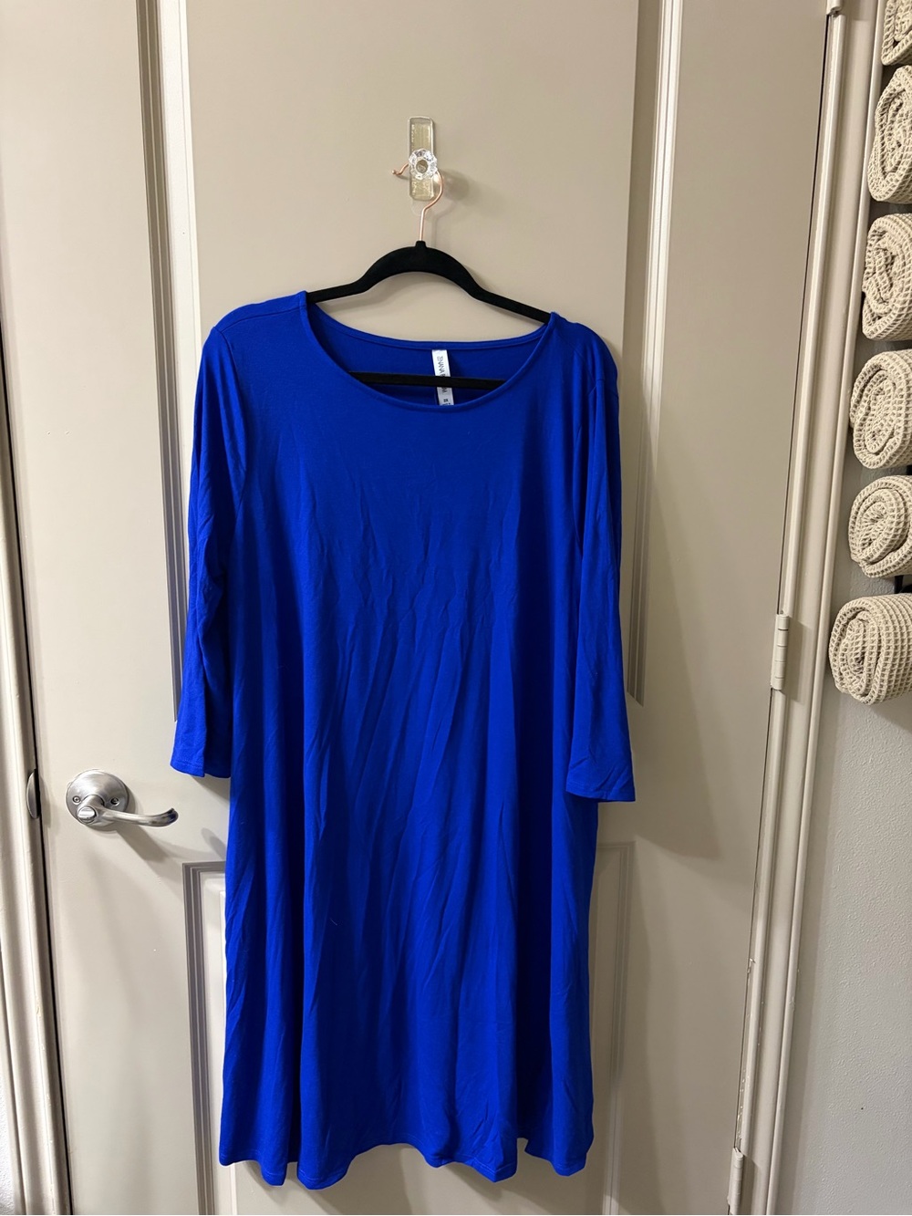 Zenana Premium Royal Blue Scoop Neck Swing Dress